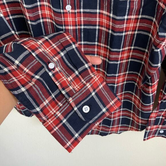 Five Four Kingsdale Red Plaid Button Shirt Red Multi Size XL - Picture 5 of 6